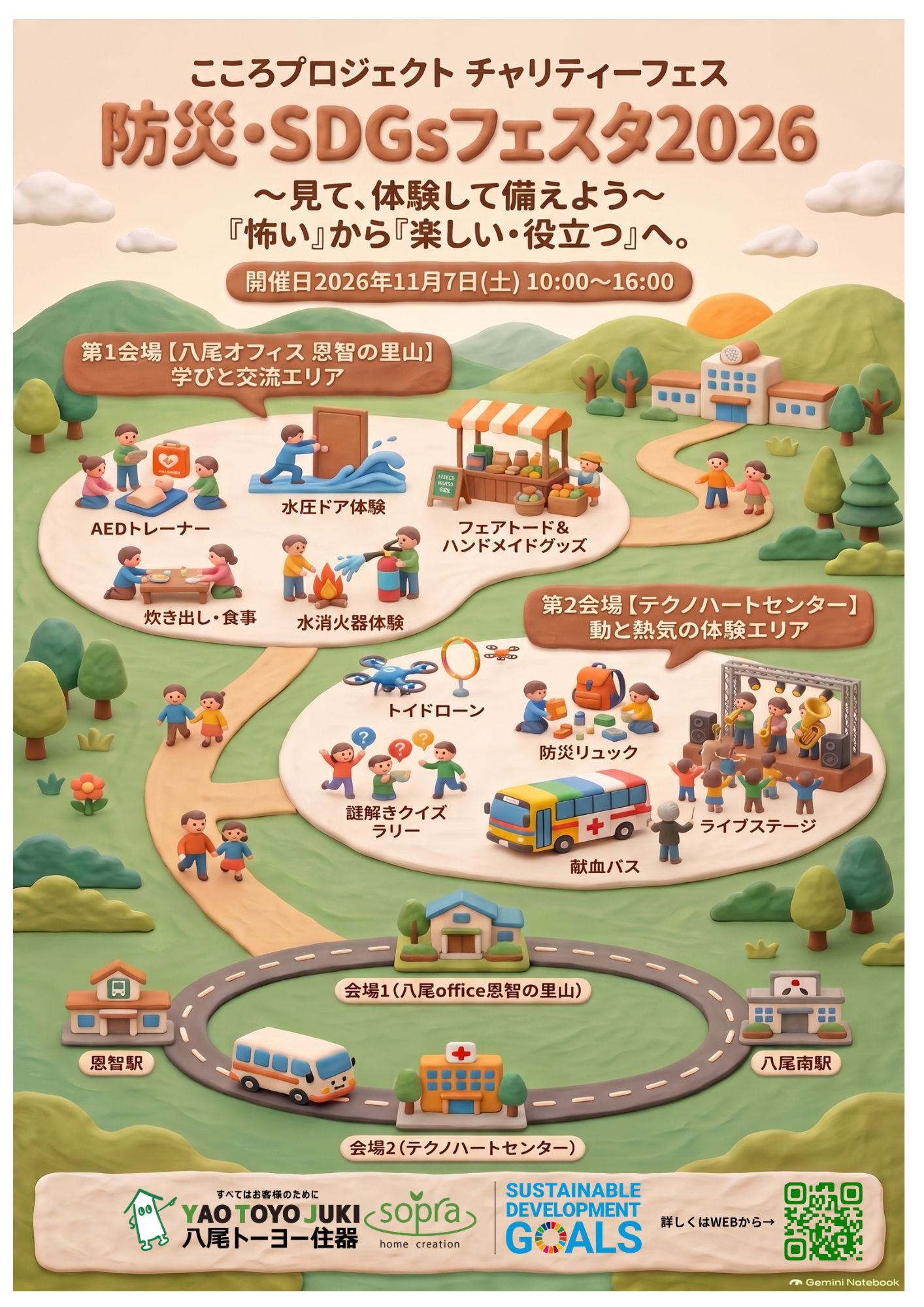 こころプロジェクト チャリティーフェス 防災・SDGsフェスタ2026 ポスター